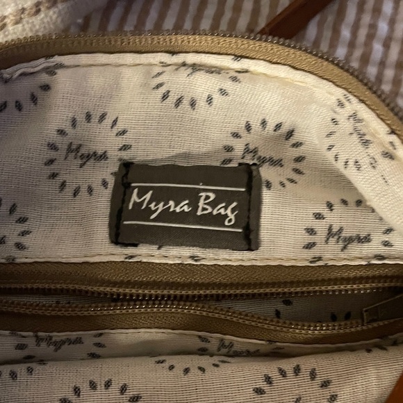 Myra Rich Leather and Denim backing Quality Crossbody - Picture 2 of 7